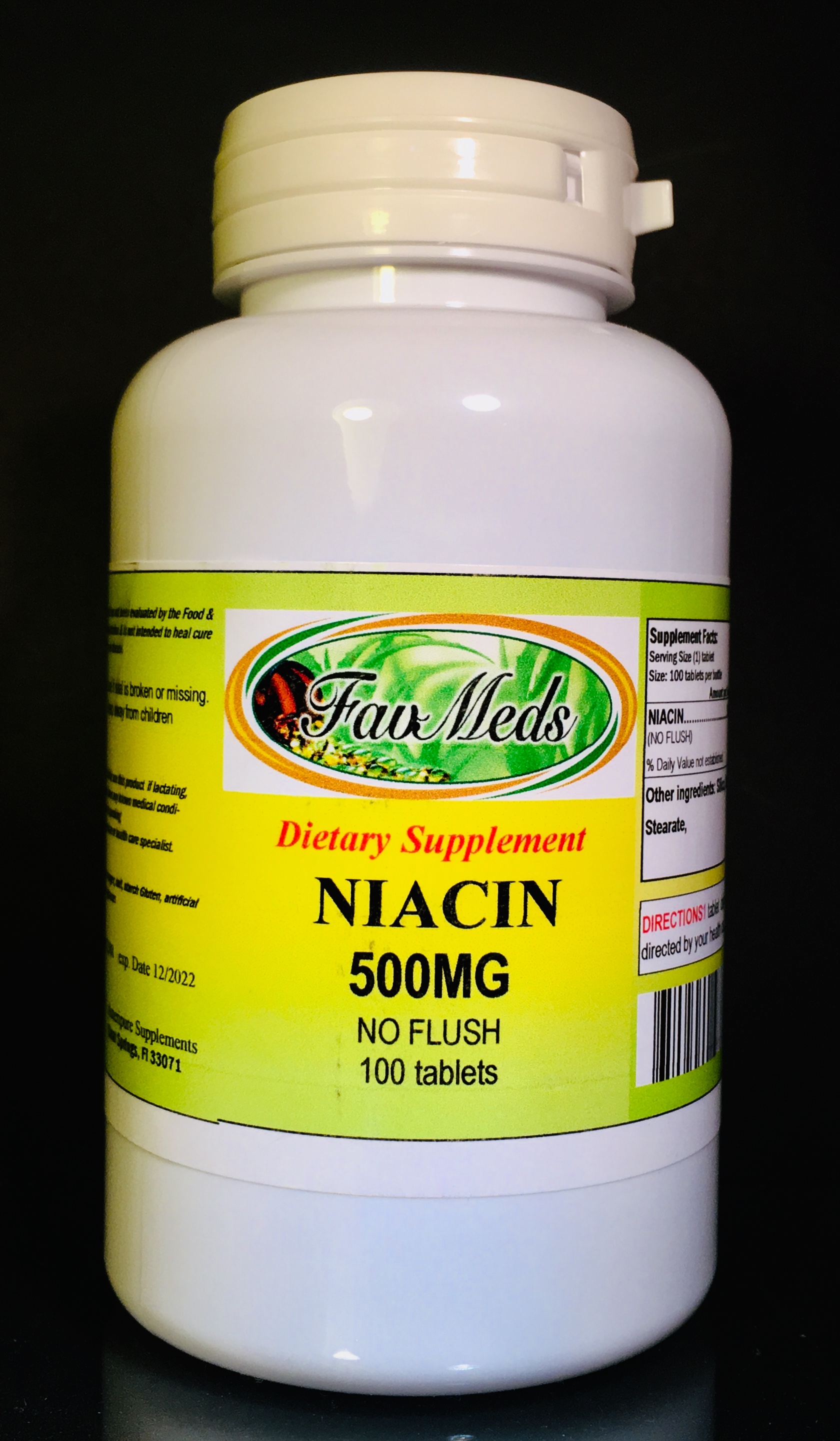 Niacin No flush 500mg - 100 tablets